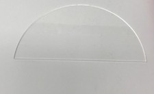 6" Dia. Clear Laser Cut Acrylic 1/2 Circles 1/8" thick (crafts or doll windws)