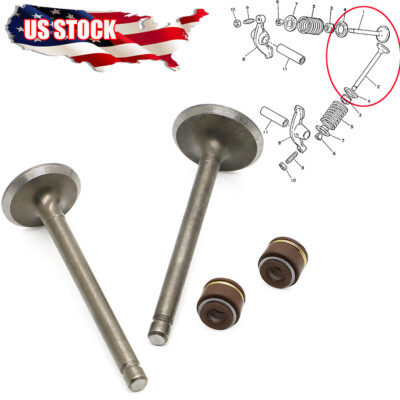 2x Intake/Exhaust Valve Set For Yamaha Badger 80/Raptor 80/Moto-4 100/Grizzly 80