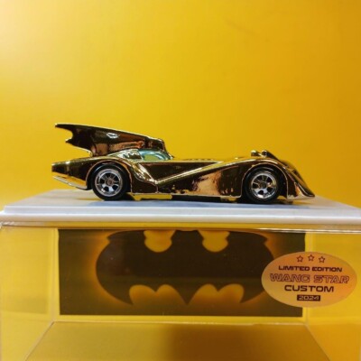 Hot Wheels BATMAN BATMOBILE CFK21 Gold CHROME (WANGSTAR CUSTOM