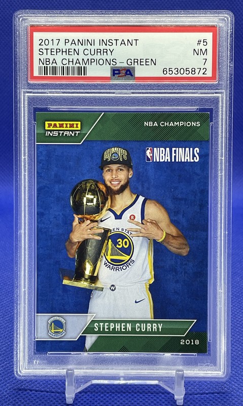 2017 Panini Instant #5 STEPHEN CURRY NBA Champions Logoman /10 PSA 7 Pop 1