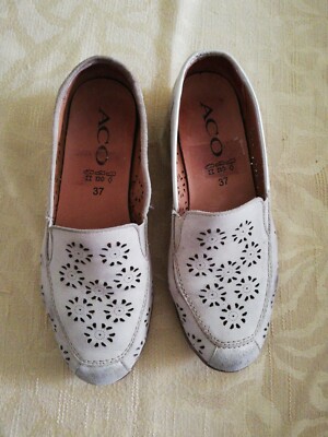 Damenschuhe Pumps Slipper Gr. 37 ACO Leder