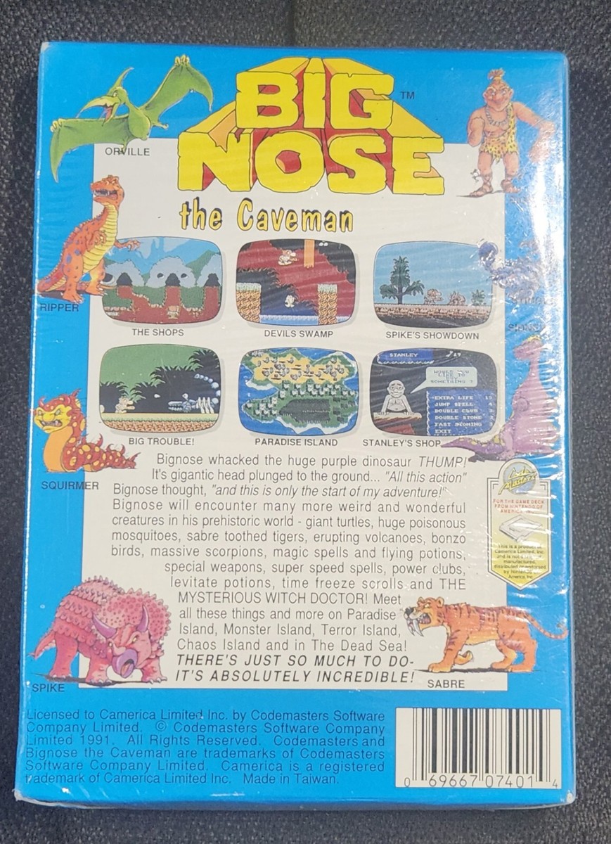 Big Nose The Caveman (Nintendo NES) NEW Factory Sealed | eBay