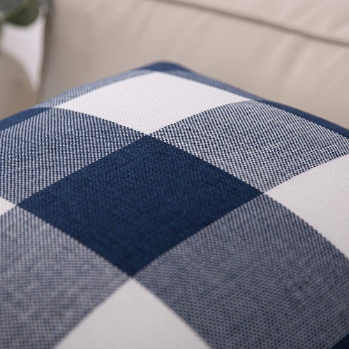 Set of 2 Farmhouse Buffalo Plaid Check Throw Pillow Covers Pillow Cushion Cases - Picture 8 of 23