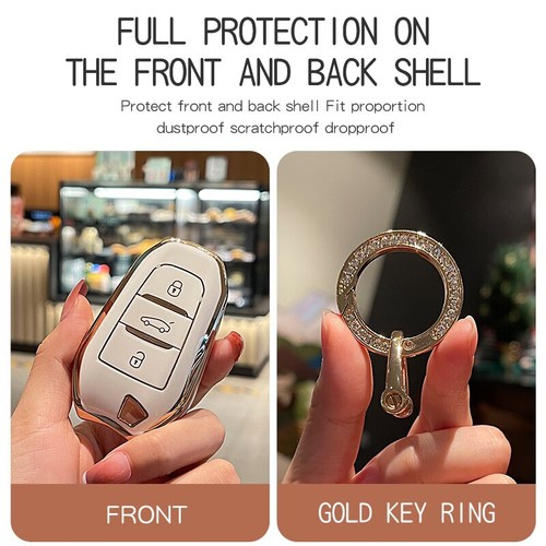 TPU Car Key Case Cover For Citroen C1 C2 C4 C6 C3-XR Picasso Grand DS3 Keychain - Picture 3 of 8
