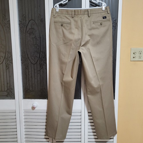 Dockers Mens Pleated Classic Tan Individual Fit Waistband Pants - Size 36x32 - Picture 2 of 7