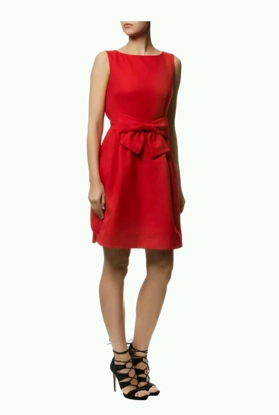 Ted Baker Nuhad Bow Dress Red Size Ted 2 US 6