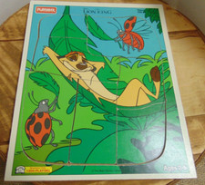 Playskool Disney Lion King Timon Wooden Board Tray Puzzle 7 Piece Disney Age 2-5