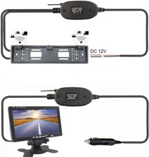 Kit PREASSEMBLATO Monitor 7 CAMPER AUTO telecamera portatarga WIRELESS 2 Sensori