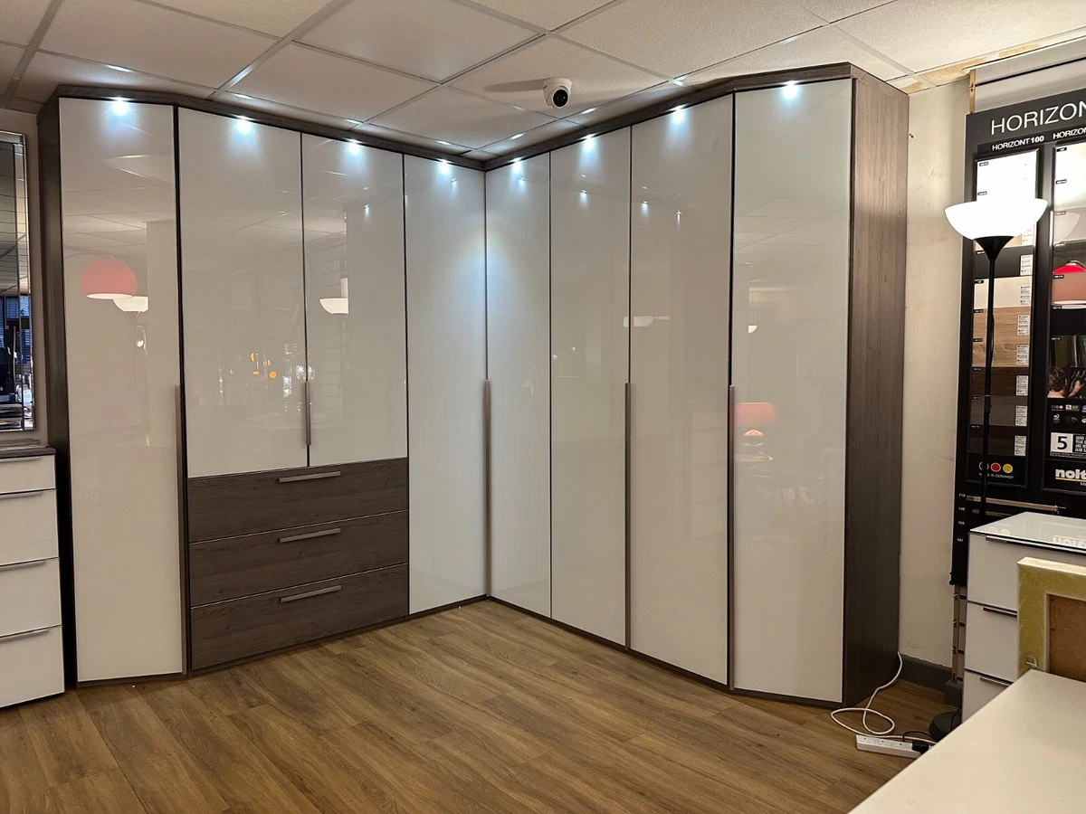 Wardrobe Bedroom Cupboard Furniture Fitted German Luxury Glass