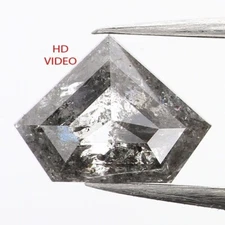 0.89 Ct Natural Loose Shield Cut Diamond 5.80 MM Salt And Pepper Diamond QN1226