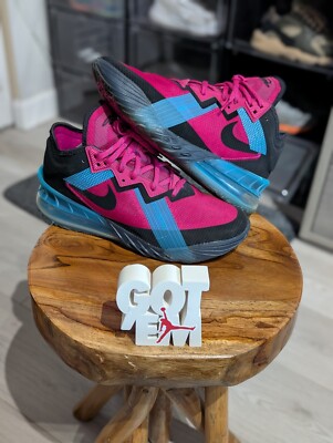 Size 9 Men's Nike Lebron 18 Low Neon Nights CV7564-600 Basketball