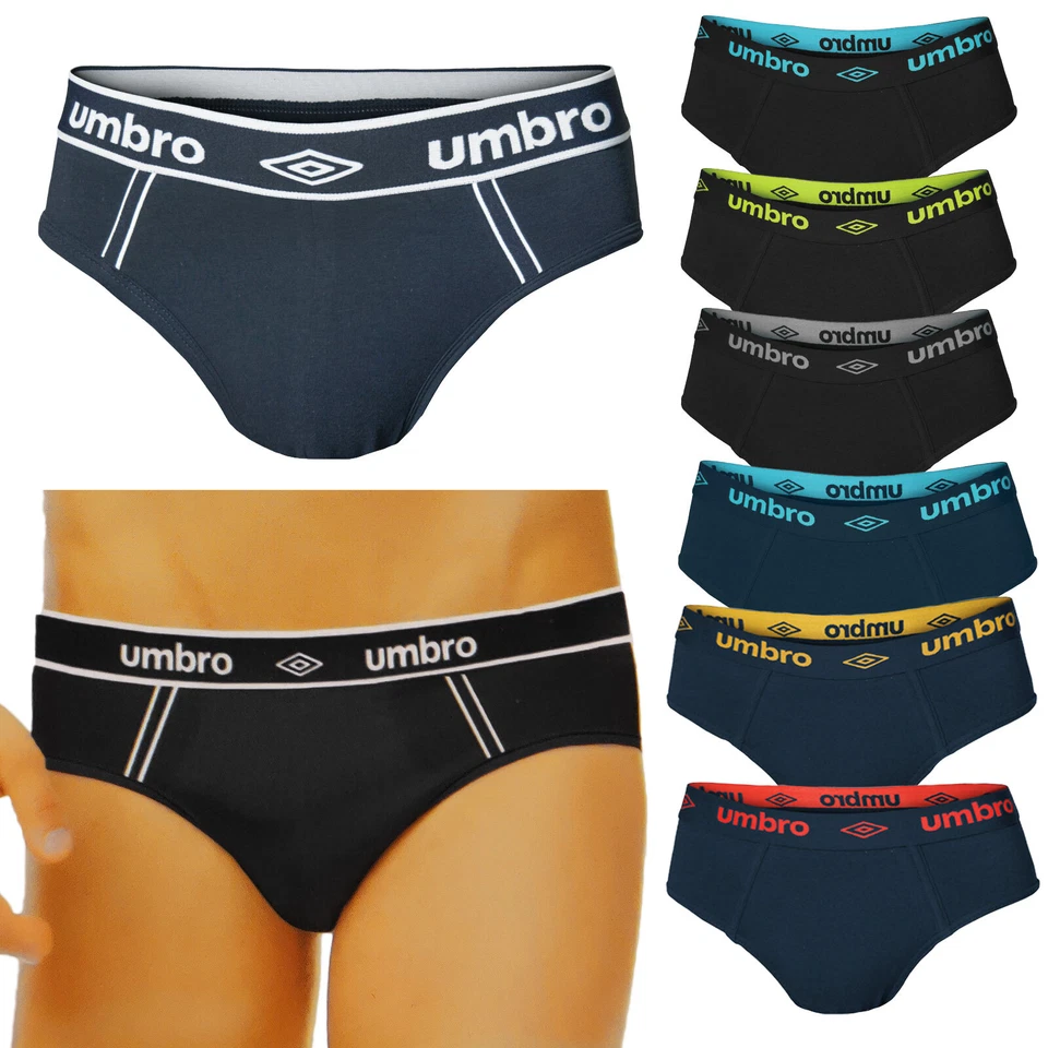 Stock 3 paia slip uomo UMBRO pack mutande cotone elasticizzato TOOCOOL 713-715