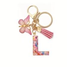 Initial Letter Keychain Pendant Resin Letter Keychain Purse Backpack Accessories