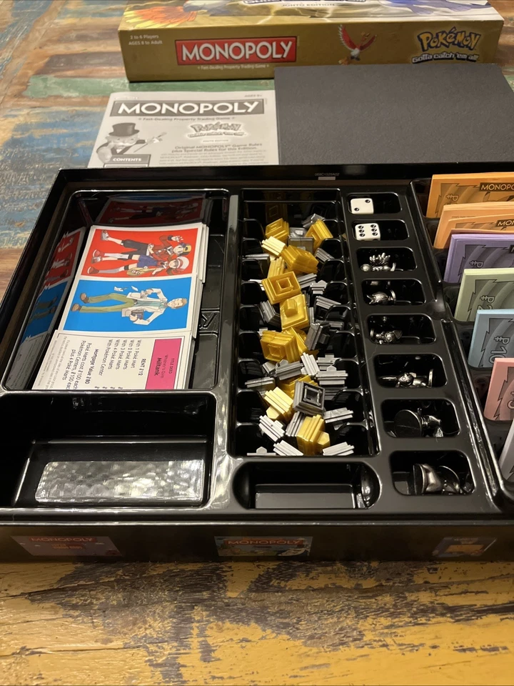 Monopoly Pokemon Johto Edition (Hasbro, 2016) Board Game 100% Complete - Image 3 of 4