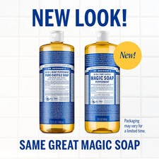 Dr. Bronner's Magic Soap - Peppermint - Pure-Castile Liquid Soap - 32 oz  