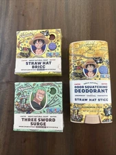 Sold Out - 3 PACK Dr Squatch One Piece Treasure Straw Hat Soap Zoro & Luffy