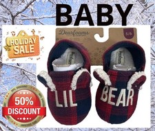 Dearfoams Cozy Comfort BABY Bear SIZE 5-6 Classic Slippers 12 MONTHS- 18 MONTHS