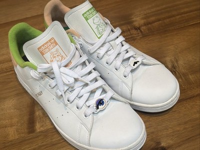 ADIDAS STAN SMITH x DISNEY MISS PIGGY & KERMIT FROG MEN SHOES WHITE SIZE 9.5 EUC