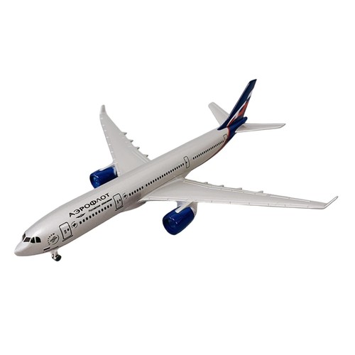 Aeroflot Airbus A330 Diecast Metal Aircraft Model Plane Gift - 1/350 Scale - Afbeelding 2 van 4