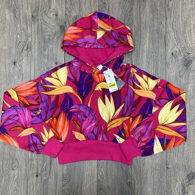 Adidas x Farm Rio Birds Of Paradise Cropped Hoodie Size Small