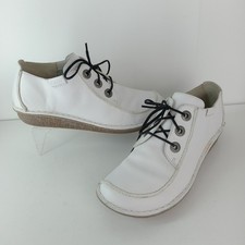 Clarks Funny Dream White Leather Lace-Up Shoes UK 6.5 D Womens Artisan