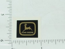 John Deere Black over Chrome Two Legged Deer Logo Stickers JD-759