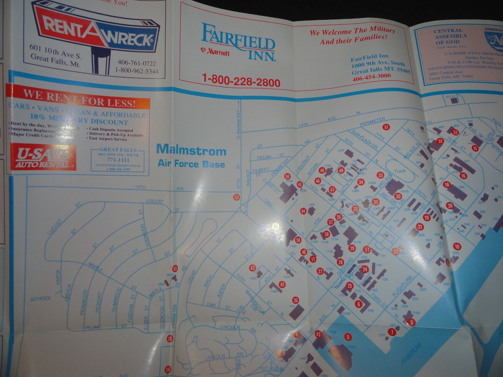 USAF - F.E. Warren WY, Malmstrom MT , Barksdale LA - Base Guides, Maps