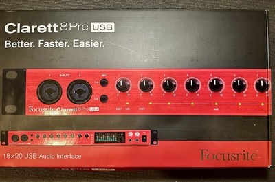 Focusrite Clarett 8Pre USB 18x20 Rackmount Audio Interface 8 Mic pres