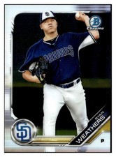 Ryan Weathers 2019 Bowman Chrome Prospect Rookie RC #BCP-66 San Diego Padres