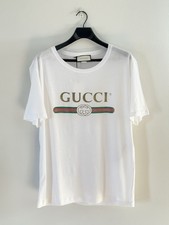 NWT Mens Gucci Logo T-Shirt White Short Sleev...