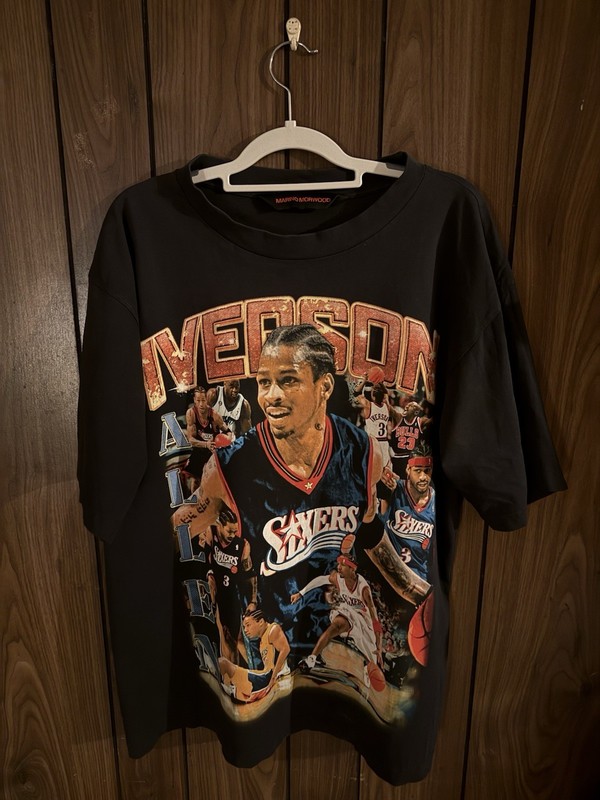 Marino Morwood Allen Iverson Graphic Tee Vintage Style  Size - L  Rap Tee