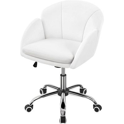 Modern Rolling Desk Chair W/ Armrests Home Office Snowy