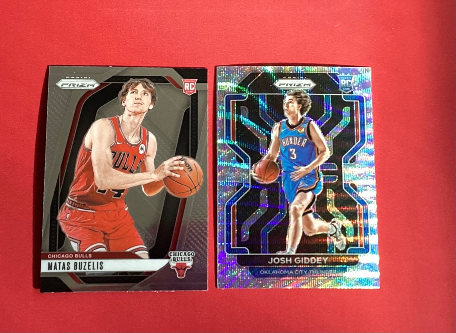 Matas Buzelis 2024-25 Rc Prizm + Josh Giddey Silver Rookie Bulls #252 🏀 🐃📈