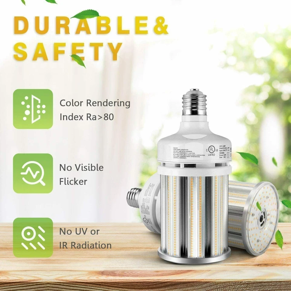 125W LED Corn Bulb Light E39 Replace 400W MH HPS Warehouse High Bay Light 5000K - Image 3 of 4