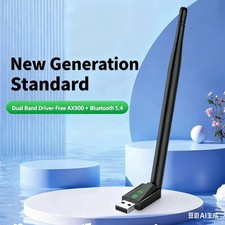AX900 WiFi 6 USB Adapter Bluetooth 5.4 Dual  Band 2.4/5 GHz 2in1 Dongle Win10/11