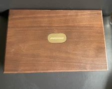 Vintage Alcraft Boeing Calculator office desk valet with a walnut case NOS