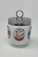 Rare Pattern Royal Worcester King Size Egg Coddler Multicolor “Eggs”
