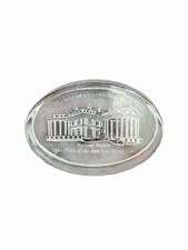 Vintage NSDAR DAR Glass Paperweight Memorial Continental Hall Washinton, DC Rare