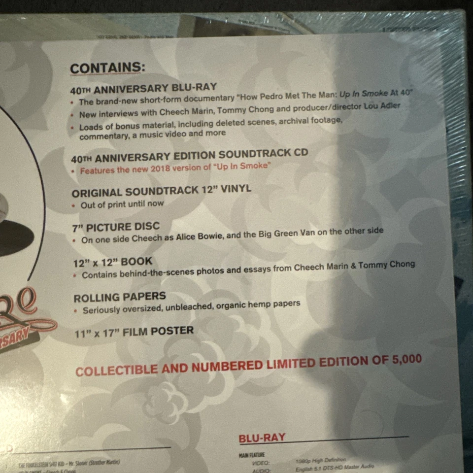 Cheech And Chong Up In Smoke 40th Deluxe Vinyl/CD/Picture Disc/Blu-Ray Box OVP - Bild 4 von 4