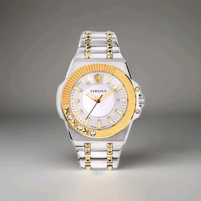 Versace VEDY00519 Herrenuhr Chain Reaction Weißgold Silber Edelstahl 