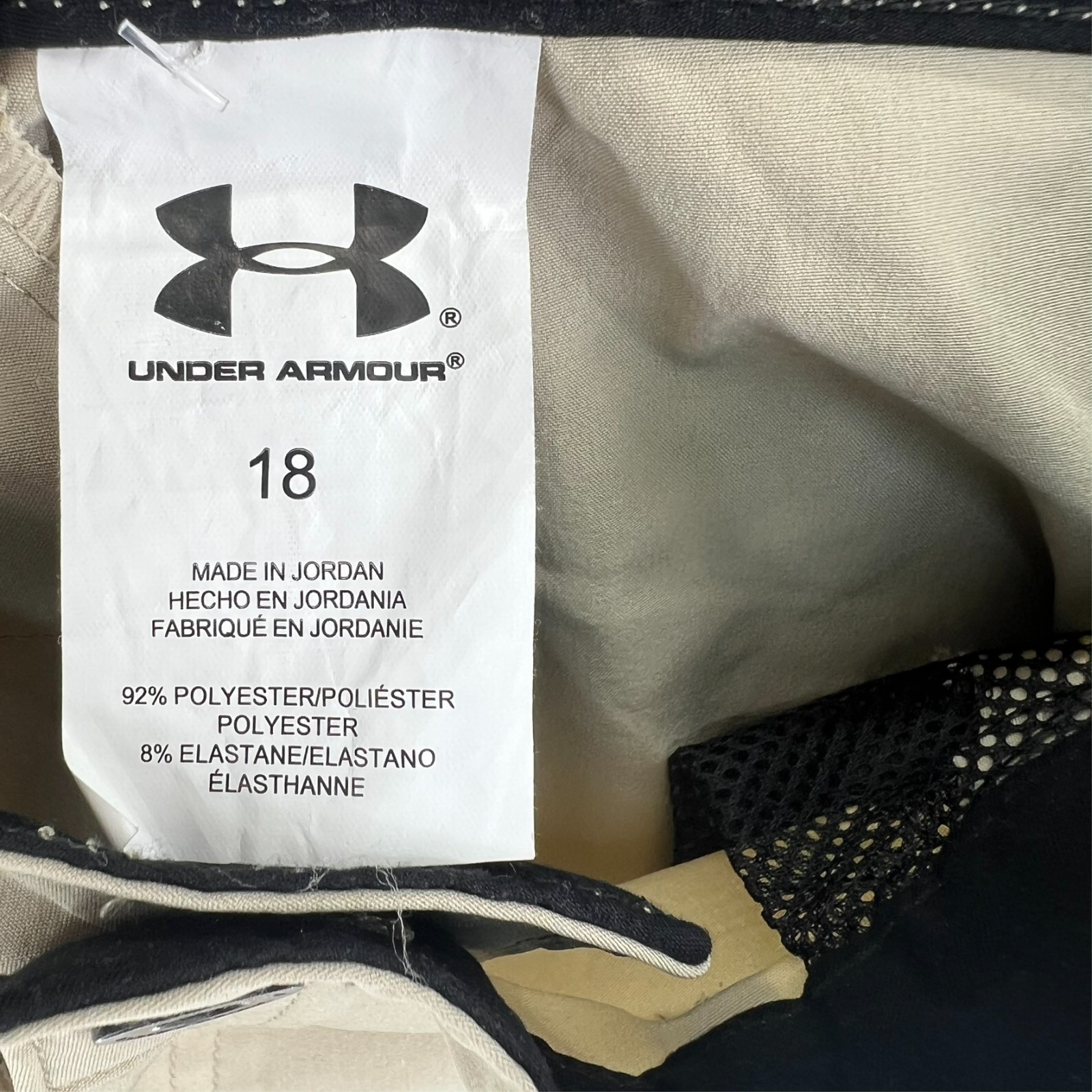 Under Armour Golf Shorts Women 18 (Fits 28x10) Tan Performance Stretch thumbnail 10