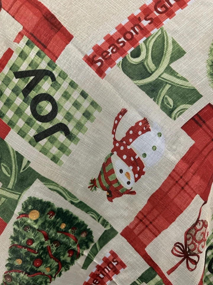 Round Cloth Christmas Tablecloth Joy - Image 2 of 2