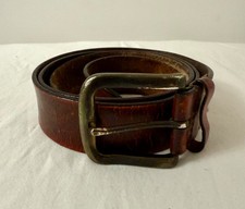 Levi's Very Worn Stretched Brown Genuine Leather Belt - Men's Size up to 42