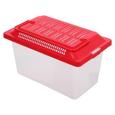  Turtle Tank Box Container Aquarium Fish Bowl with Lid Aquatic Habitat Decor