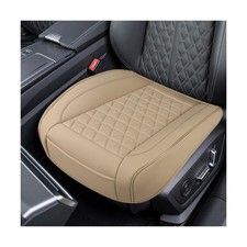 Luxury Faux Leather Car Seat Cover, Anti-Slip Waterproof Universal Front Bott...