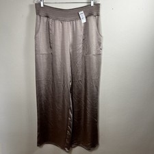 Simply Vera Wang Women’s Wide Leg Dress Pants Silky Gold Shimmer Palazzo NWT