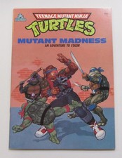 Vintage 1988 Teenage Mutant Ninja Turtles Coloring Book Mutant Madness