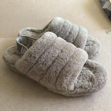 UGG Fluff Yeah Brown Grey W11 M9 - Excellent Used Condition - Very Clean