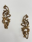 VTG Hollywood Regency Syroco Gold Scrolled Floral Candle Holder Sconces 4531 L&R — photo 1
