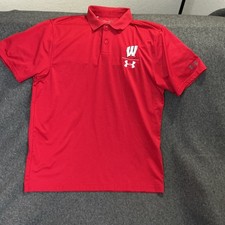 Under Armour Men's Wisconsin Badgers Sideline Performance Polo.